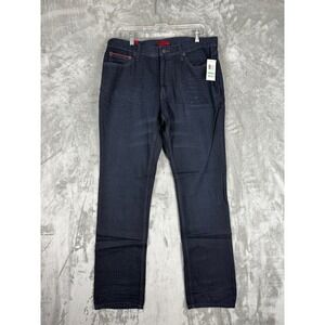 Alfani Mens Slim Fit Jeans 34W 32L Dark Wash Blue Slim Straight NWT